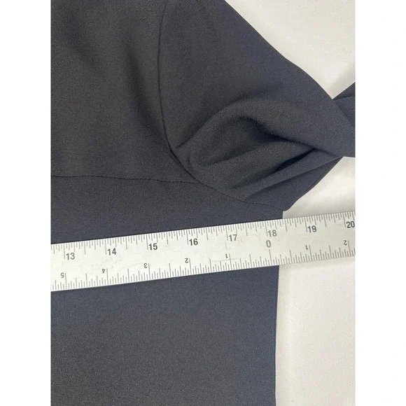 Tahari Arthur S. Levine Black Dress Lace Bell Sleeve Cocktail Party size 4 - Picture 6 of 9